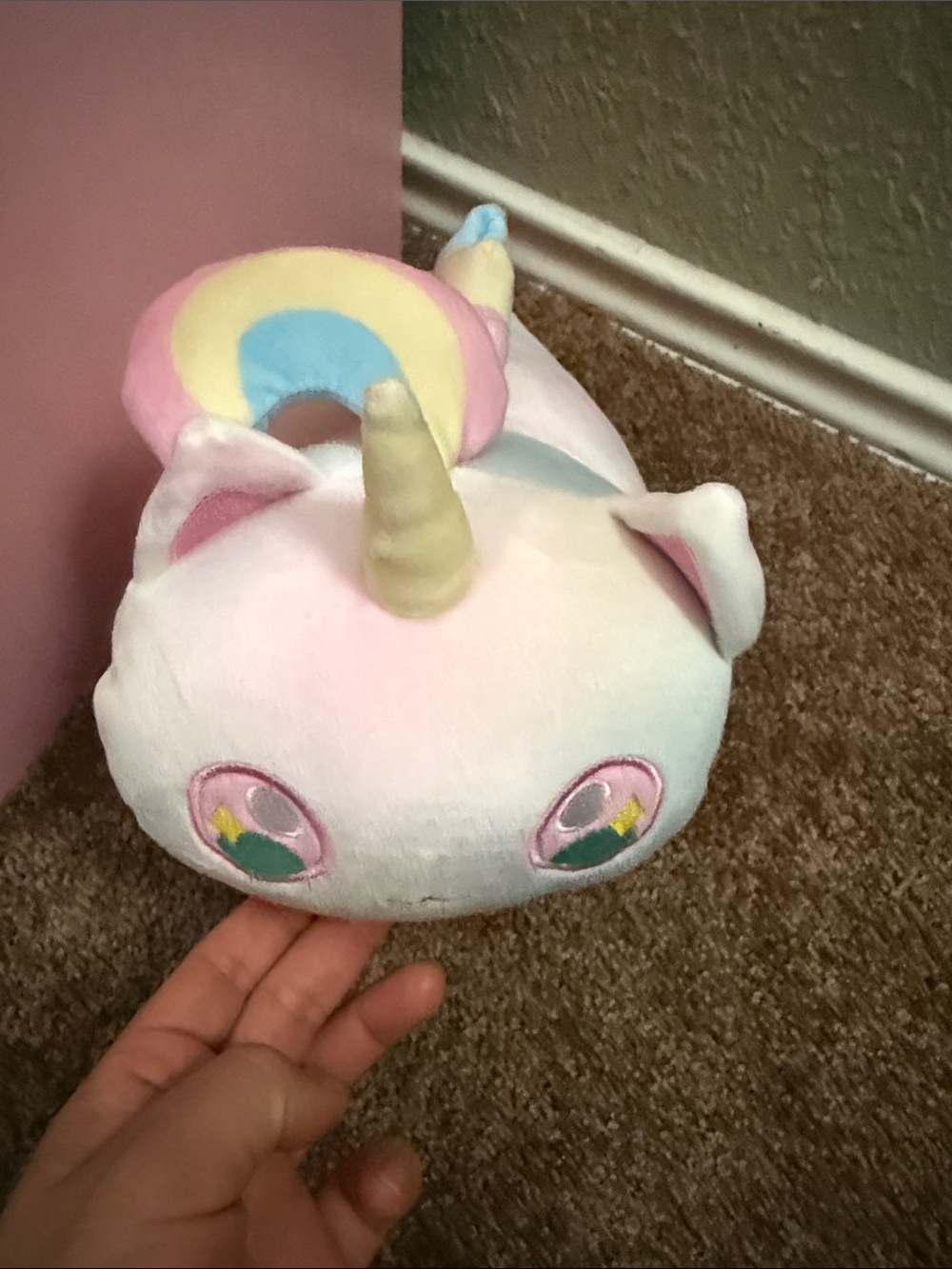 Aphmau MeeMeows 7’’ Mistery plus rainbow  Unicorn. Animal toy pink